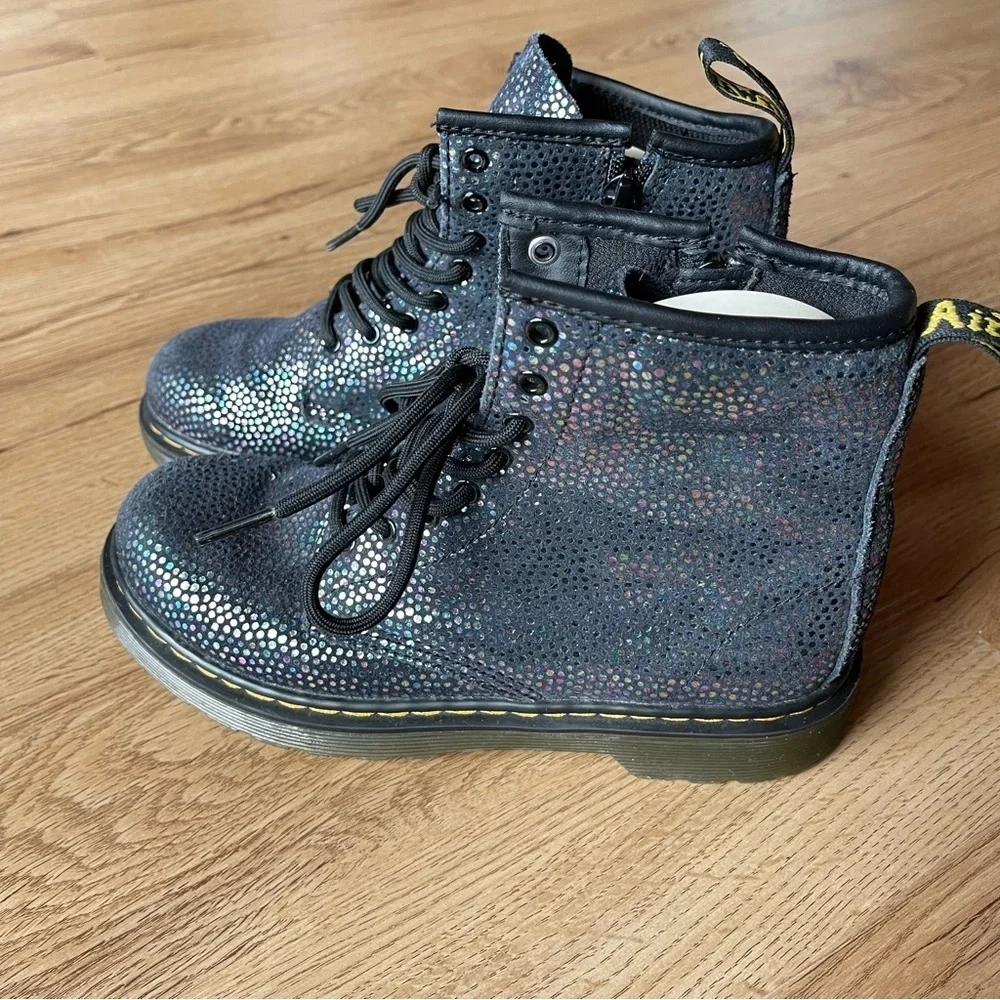 Dr. Martens Lace up Boots Iridescent Polka Dot 1460 kids Size 3